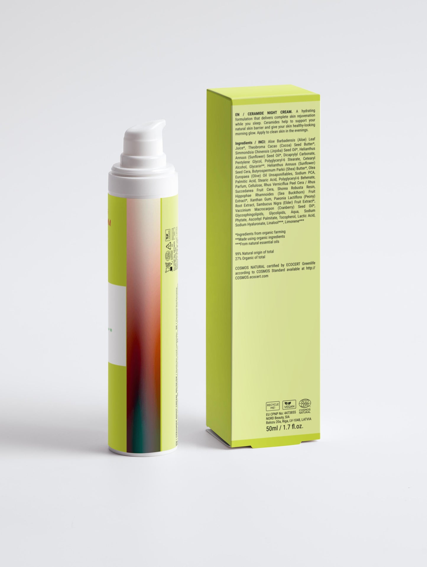 Crème de nuit hydratante aux céramides